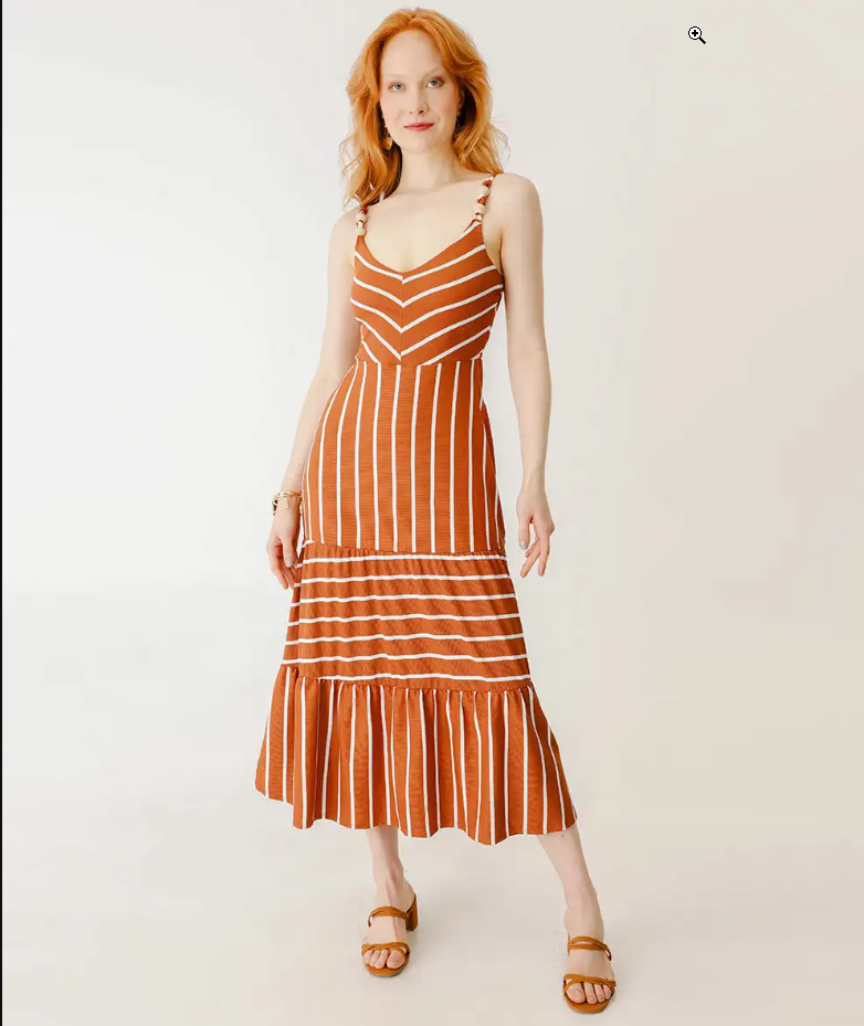 Women’s Striped Midi Dress
